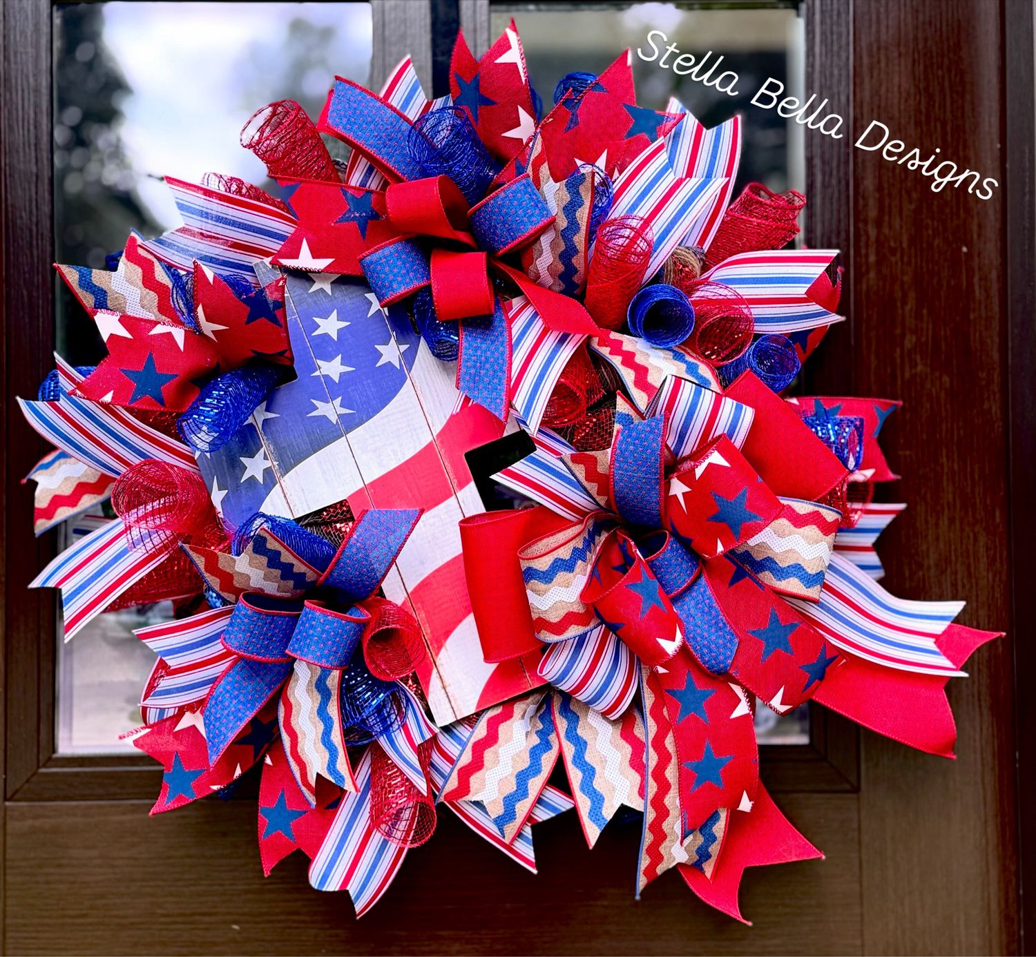Patriotic Cross Wreath