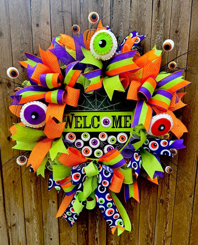 Eyeball Wreath, Halloween Wreath