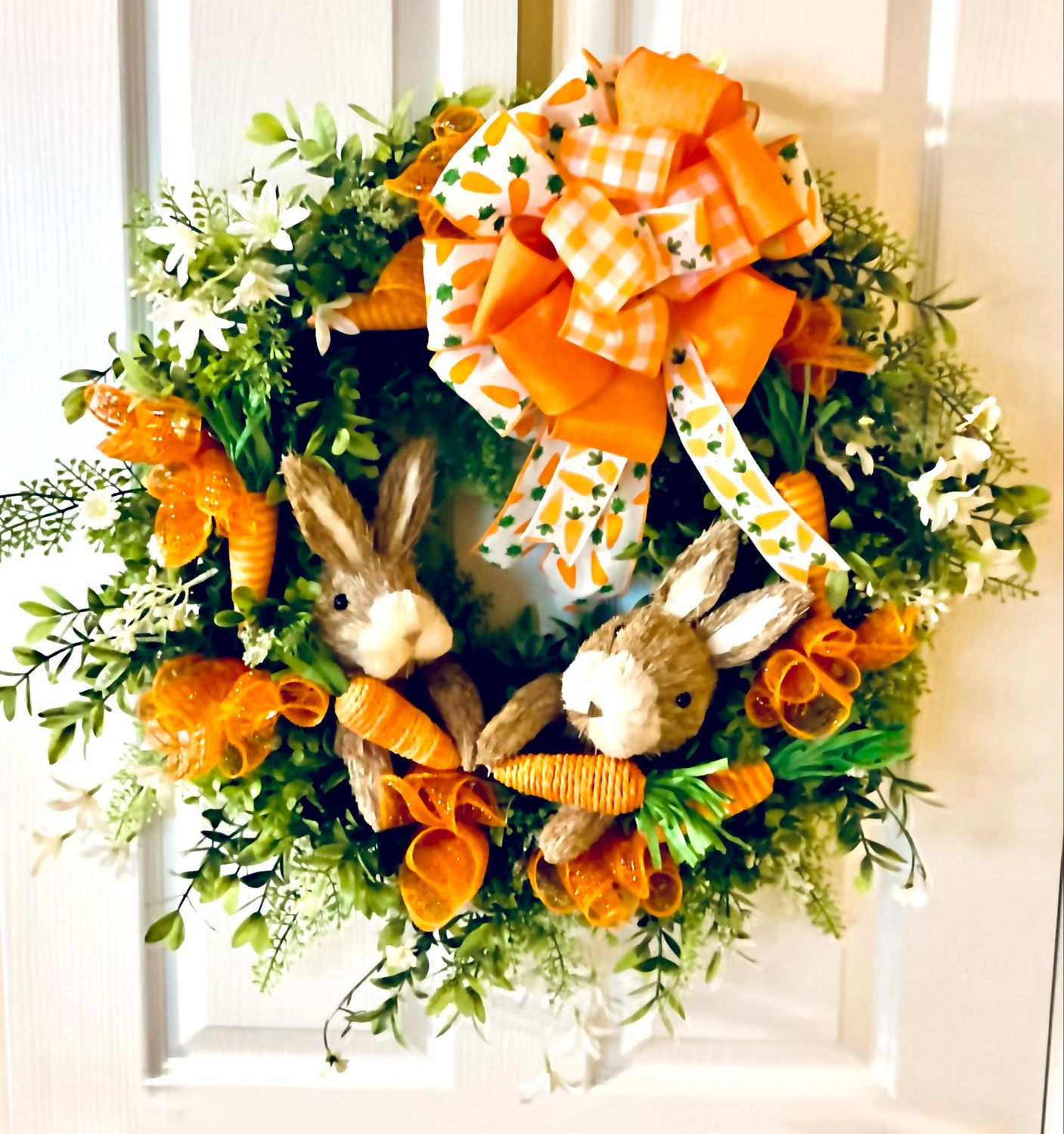 Sisal Bunnies Wreath, Easter Decor