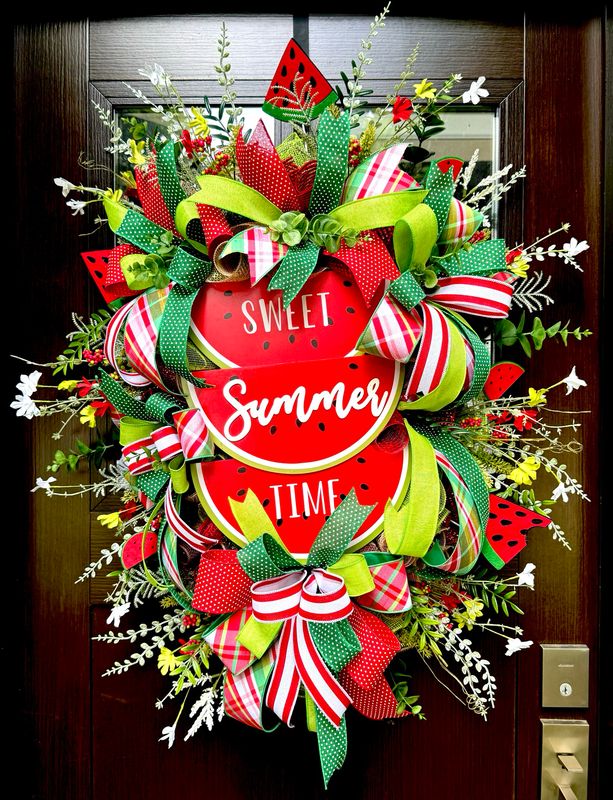 Sweet Summer Time Watermelon Wreath