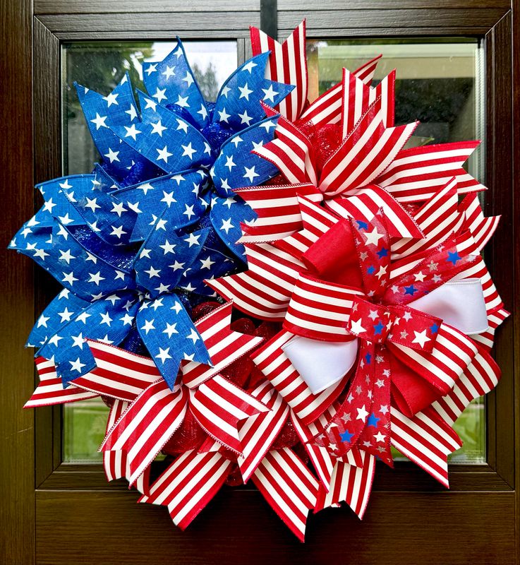 24” Diameter Flag Wreath