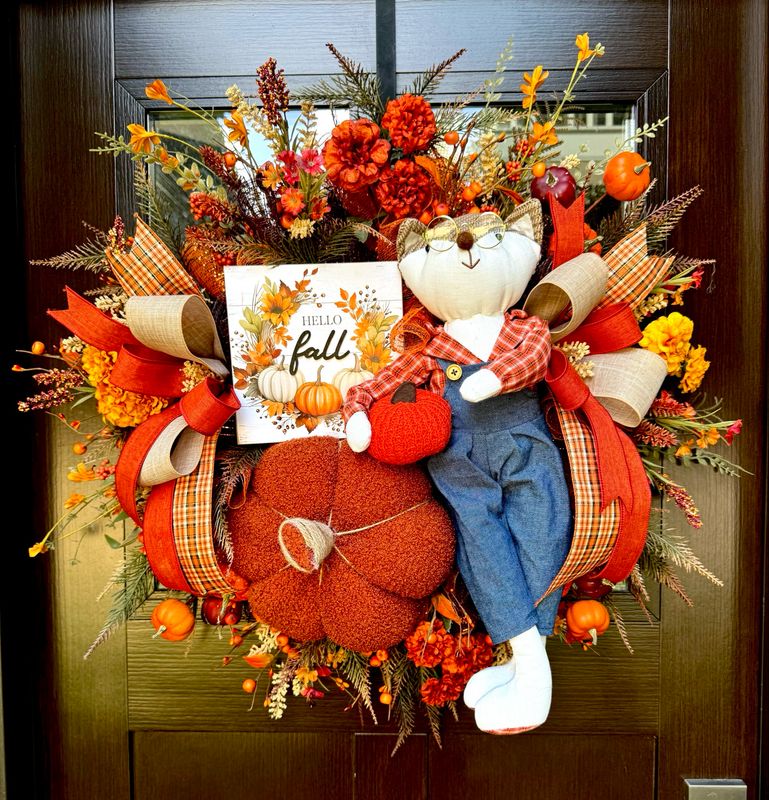 Fall Fox Wreath