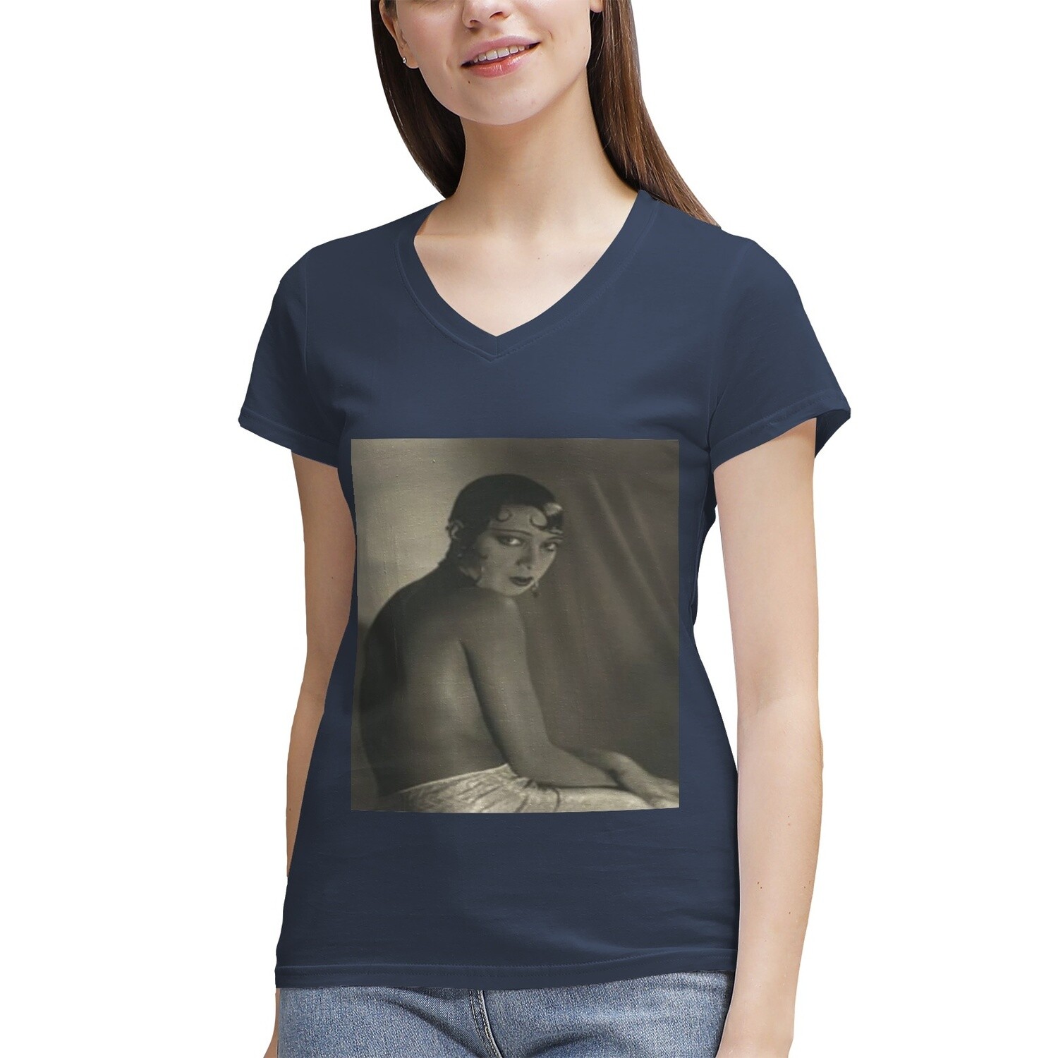 Josephine Baker Women&#39;s V‑Neck T‑shirt