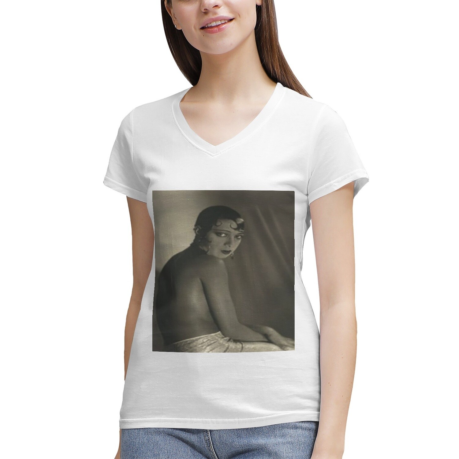 Josephine Baker Women&#39;s V‑Neck T‑shirt