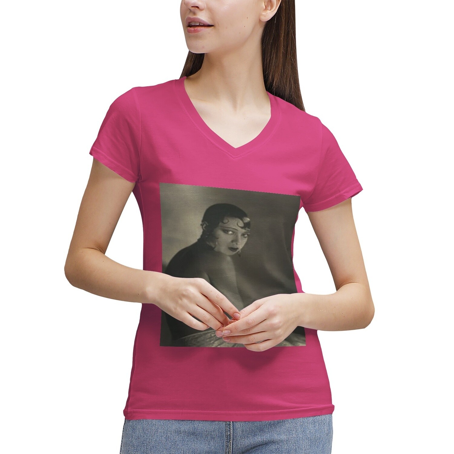 Josephine Baker Women&#39;s V‑Neck T‑shirt