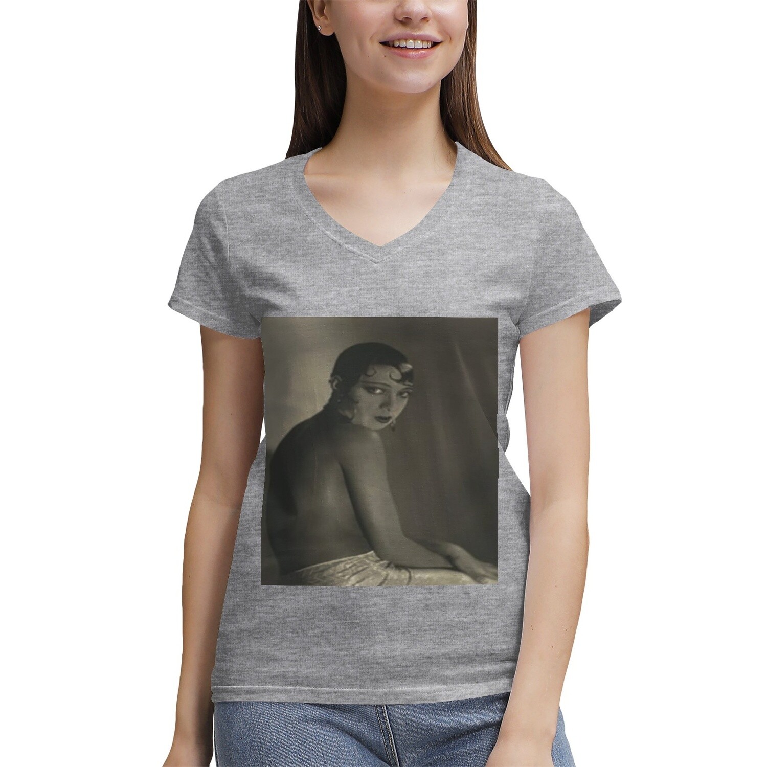 Josephine Baker Women&#39;s V‑Neck T‑shirt