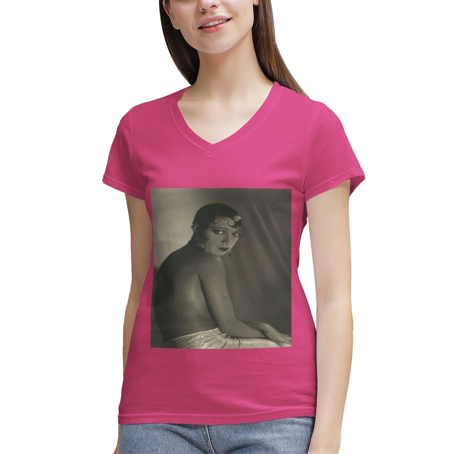 Josephine Baker Women&#39;s V‑Neck T‑shirt