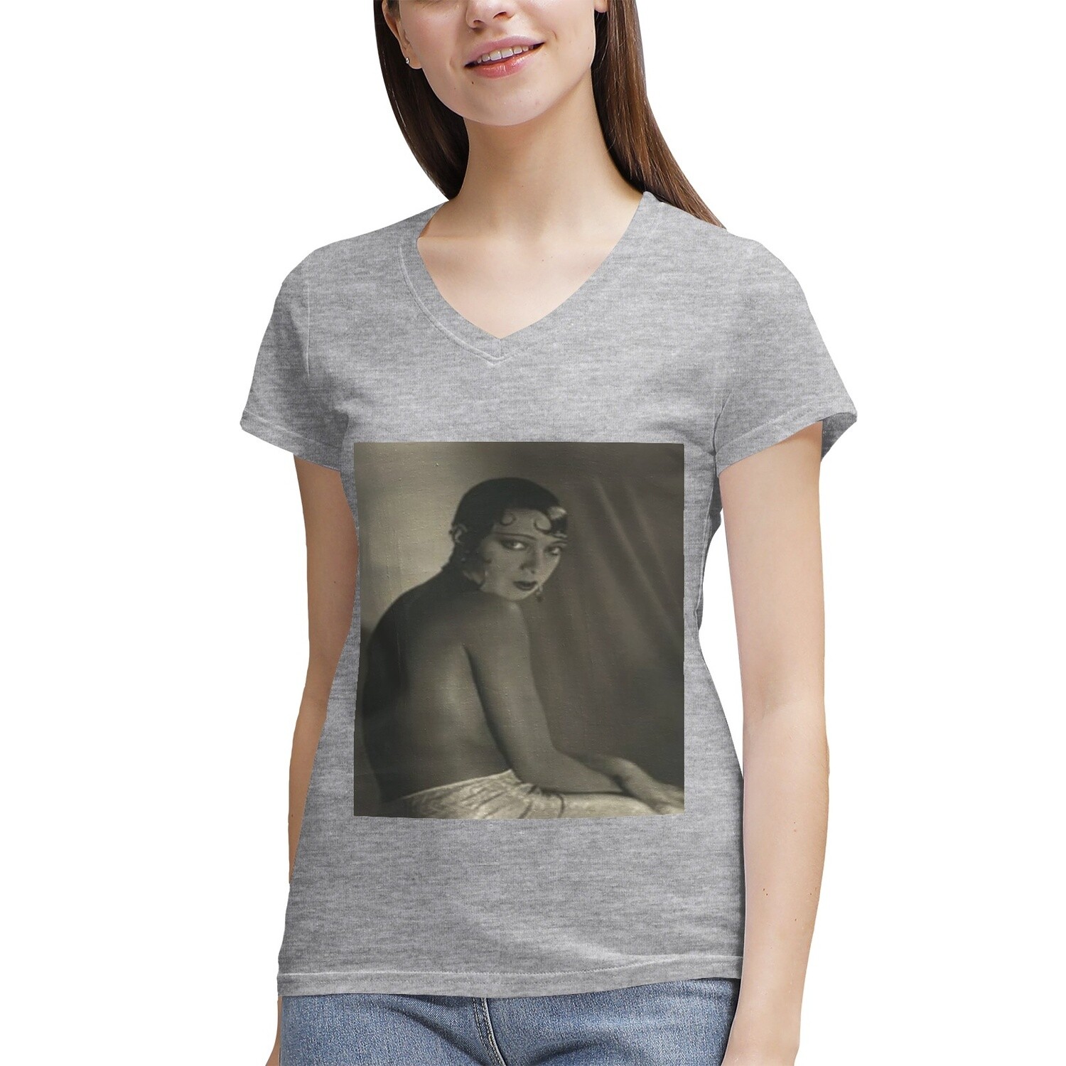 Josephine Baker Women&#39;s V‑Neck T‑shirt