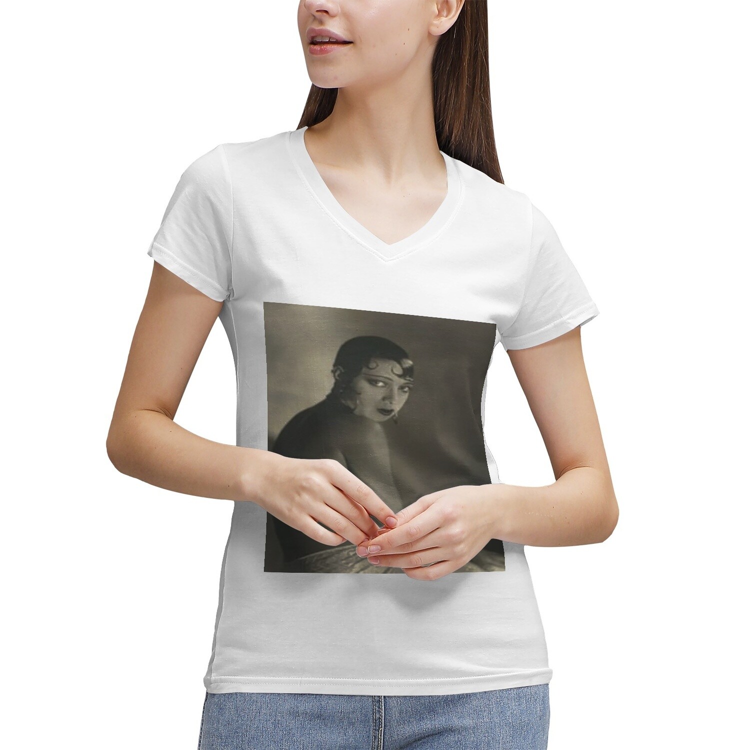 Josephine Baker Women&#39;s V‑Neck T‑shirt