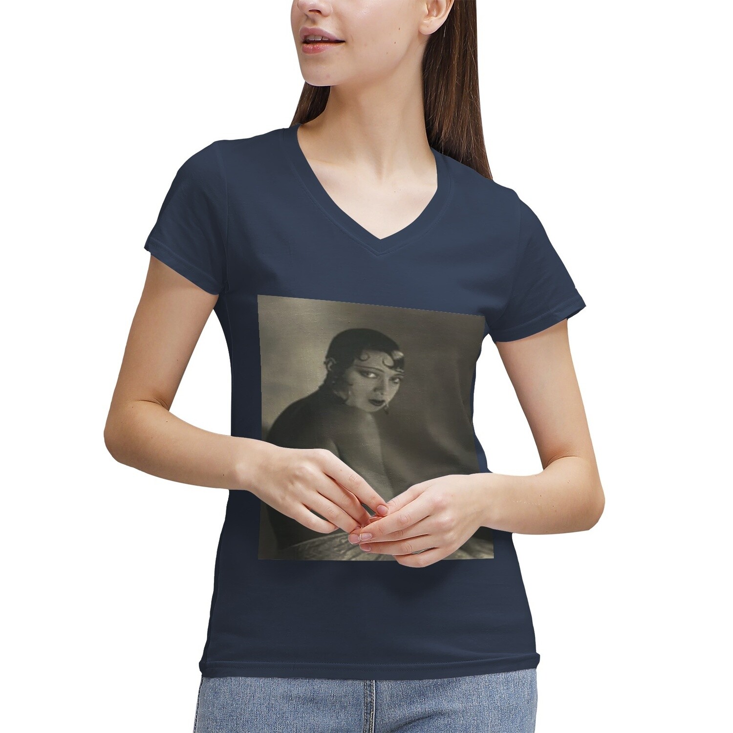 Josephine Baker Women&#39;s V‑Neck T‑shirt
