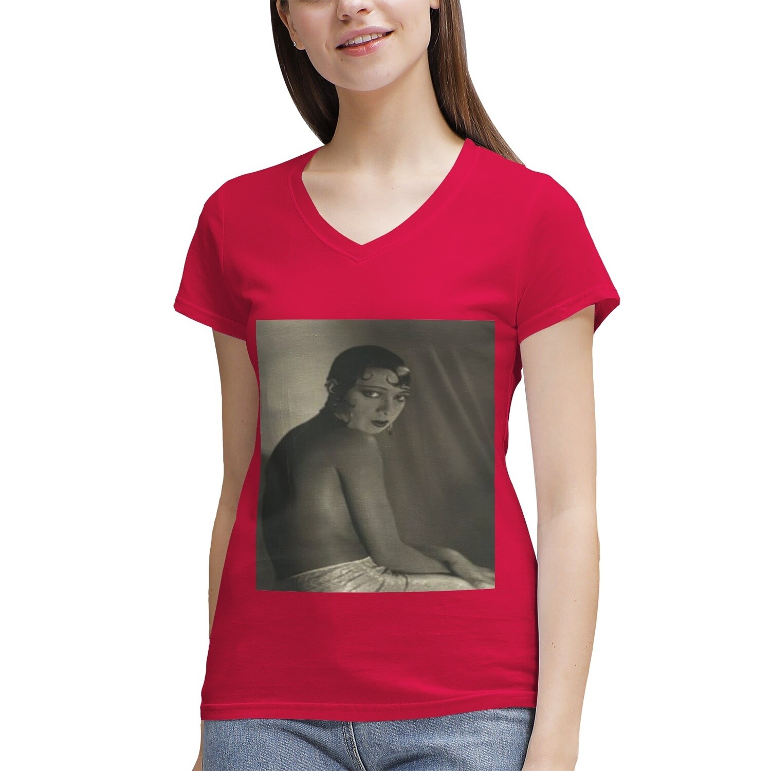 Josephine Baker Women&#39;s V‑Neck T‑shirt