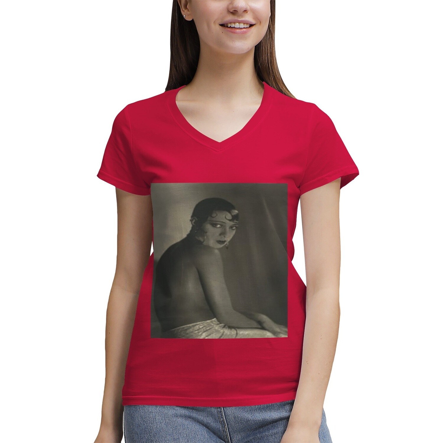 Josephine Baker Women&#39;s V‑Neck T‑shirt