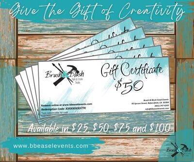 Brush &amp; Blush Gift Certificates