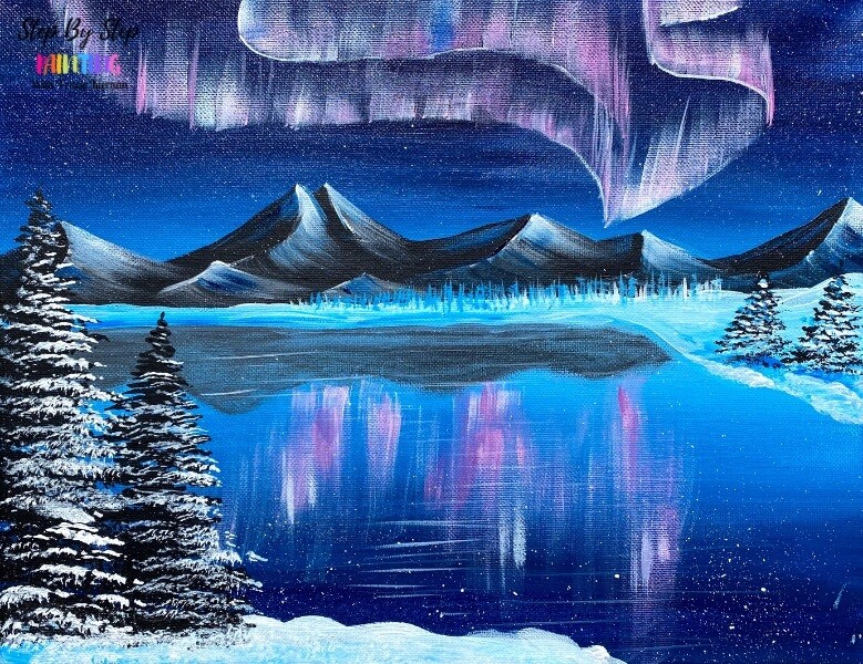 1/7 - Aurora Lake Easel Event
EVENT LOCATION: Brush &amp; Blush Studio
EVENT DATE &amp; TIME: Saturday, January 7th at 7:00pm