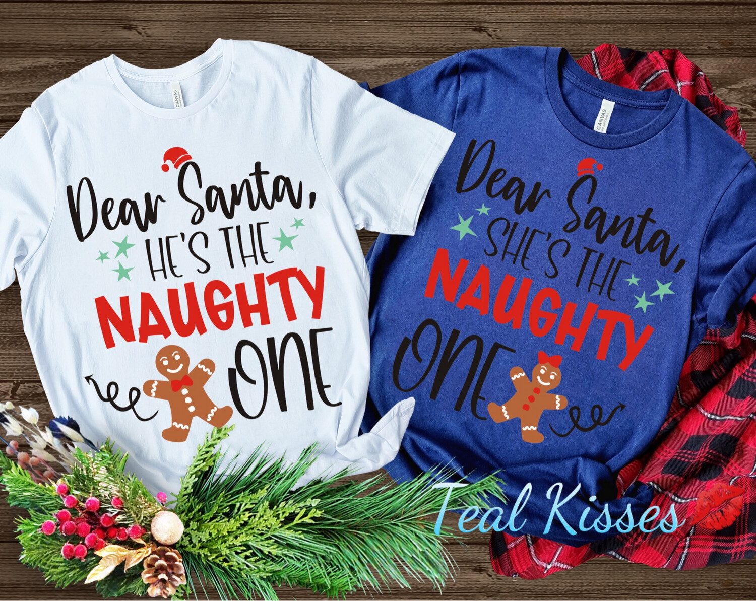Christmas Funny Couple Tee Set
