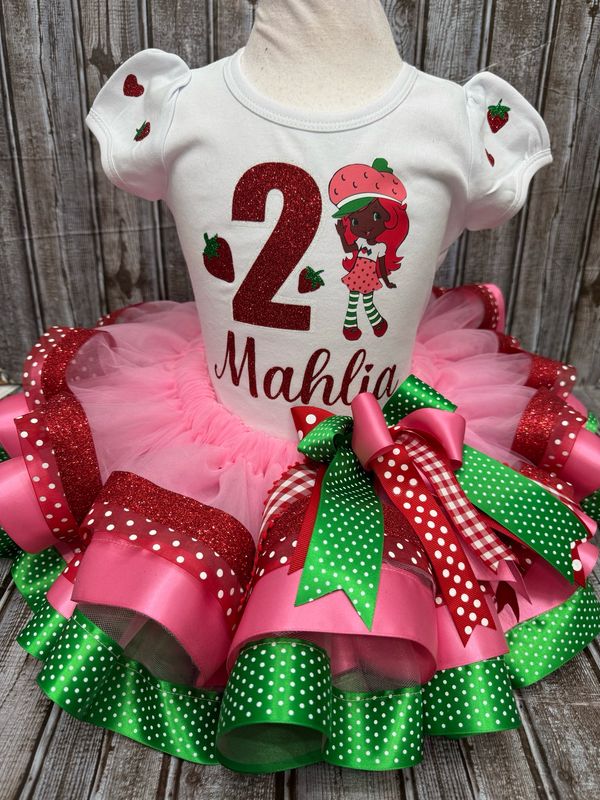 Strawberry Shortcake Overall Pink Tulle Set