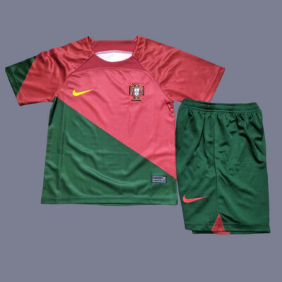 2022 Portugal home kids jersey
