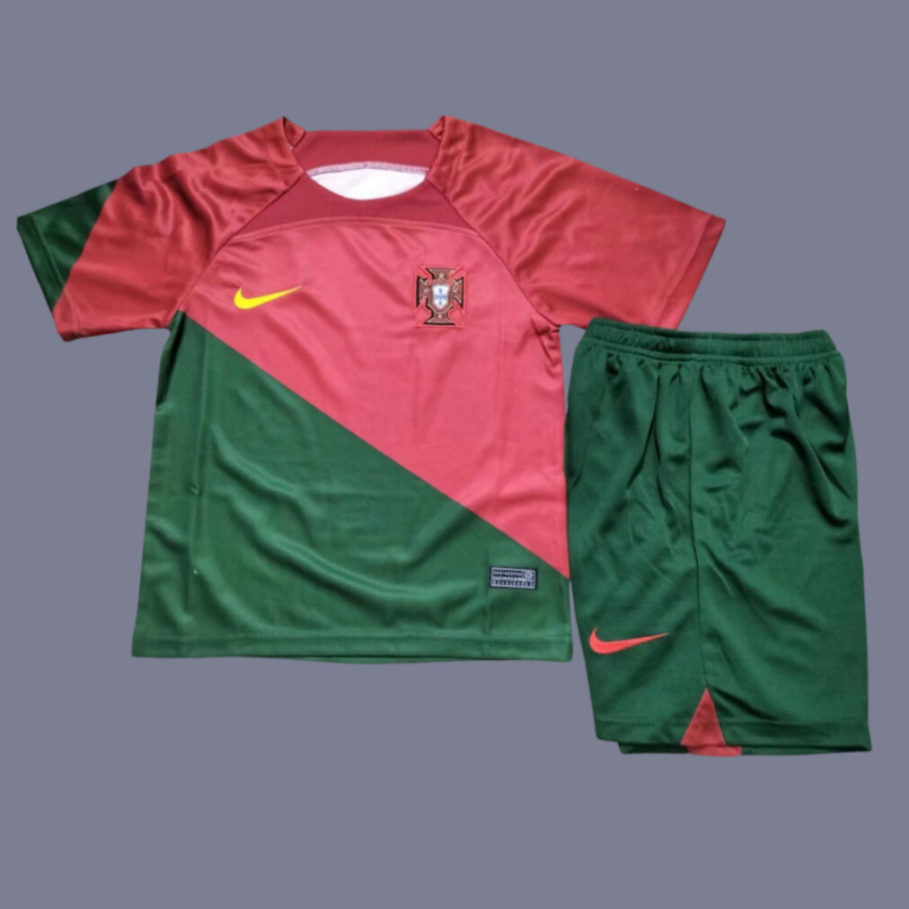 2022 Portugal kids home jersey (full set)