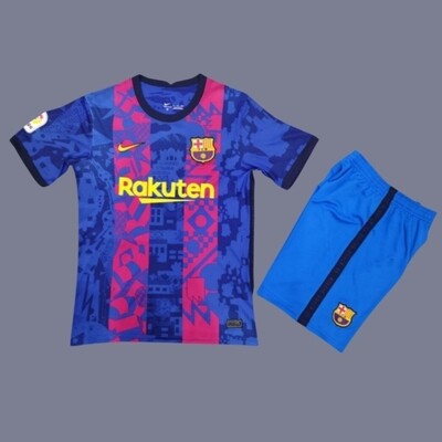21-22 Barcelona mens third jersey (full set)