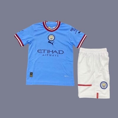 22-23 Manchester City home kids jersey