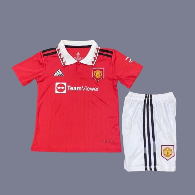 22-23 Manchester United kids home jersey (full set)