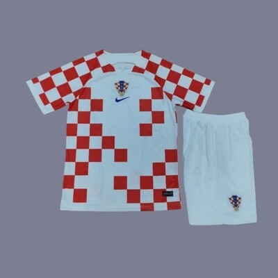 2022 Croatia home kids jersey