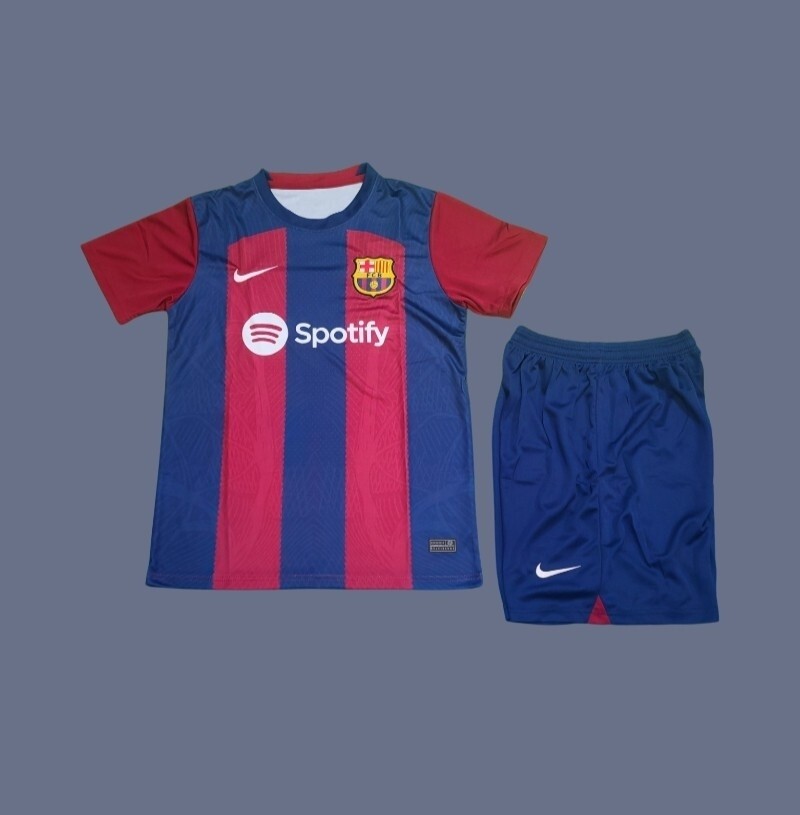 Barcelona 23-24 kids home jersey (full set)