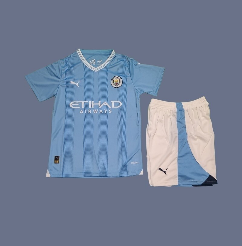 Manchester City 23-24 kids home jersey (full set)