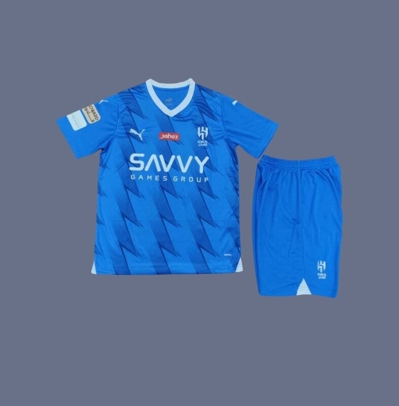 Al Hilal fc 23-24 kids home jersey (full set)