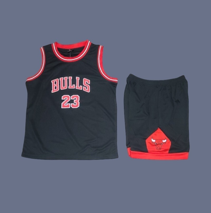 Chicago Bulls - Michael Jordan kids black jersey (full set)