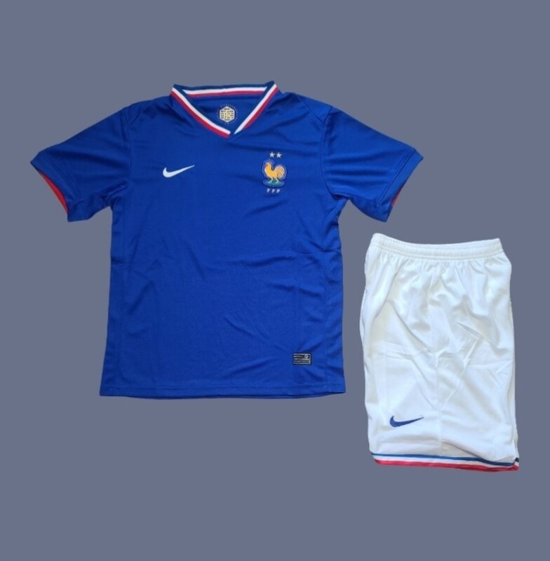 2024 France Euros kids home jersey (full set)