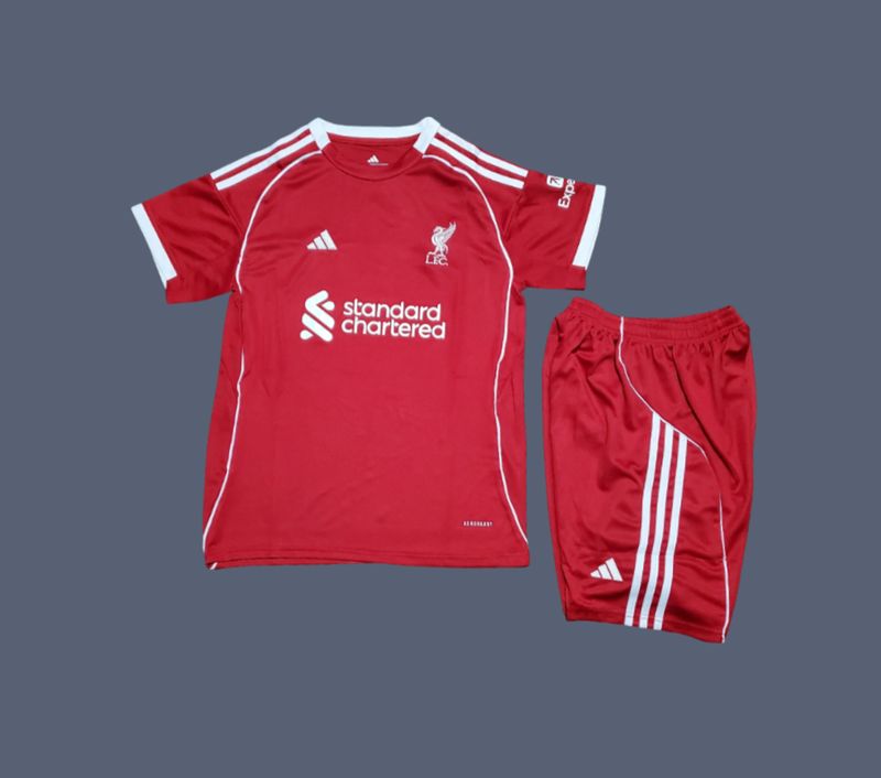 Liverpool 25-26 kids home jersey (full set)