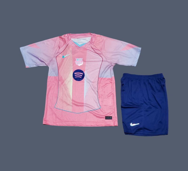 Barcelona 25-26 kids pink special edition jersey (full set)