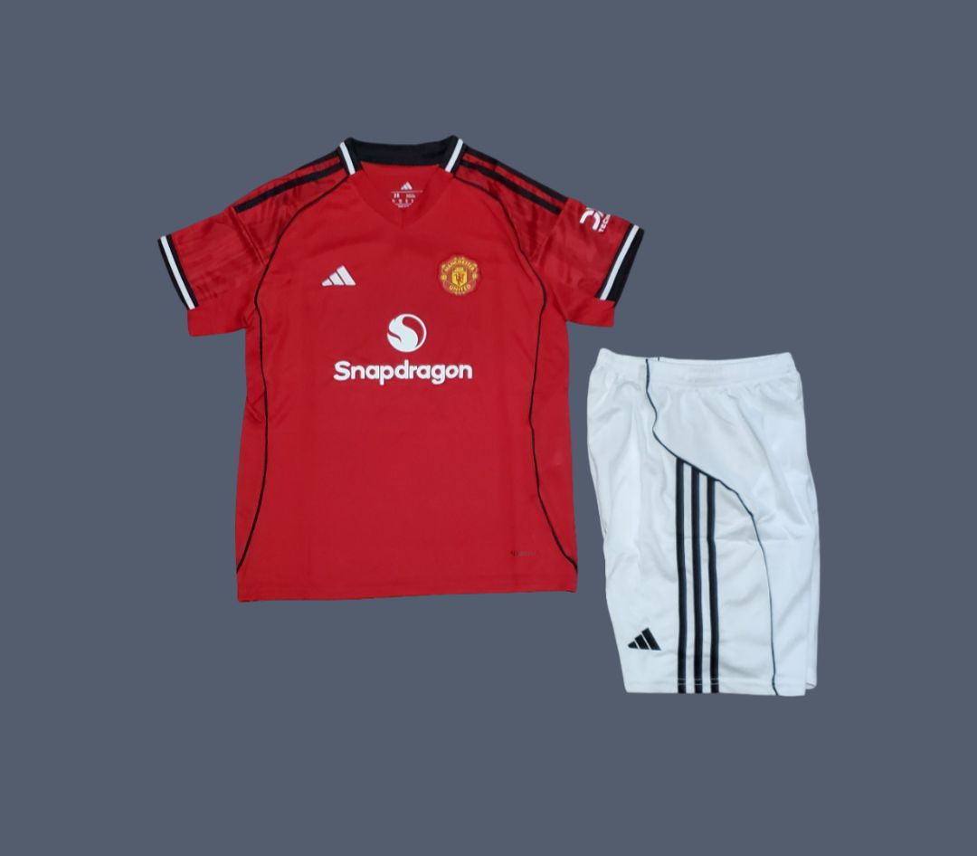 Manchester United 25-26 kids home jersey (full set)