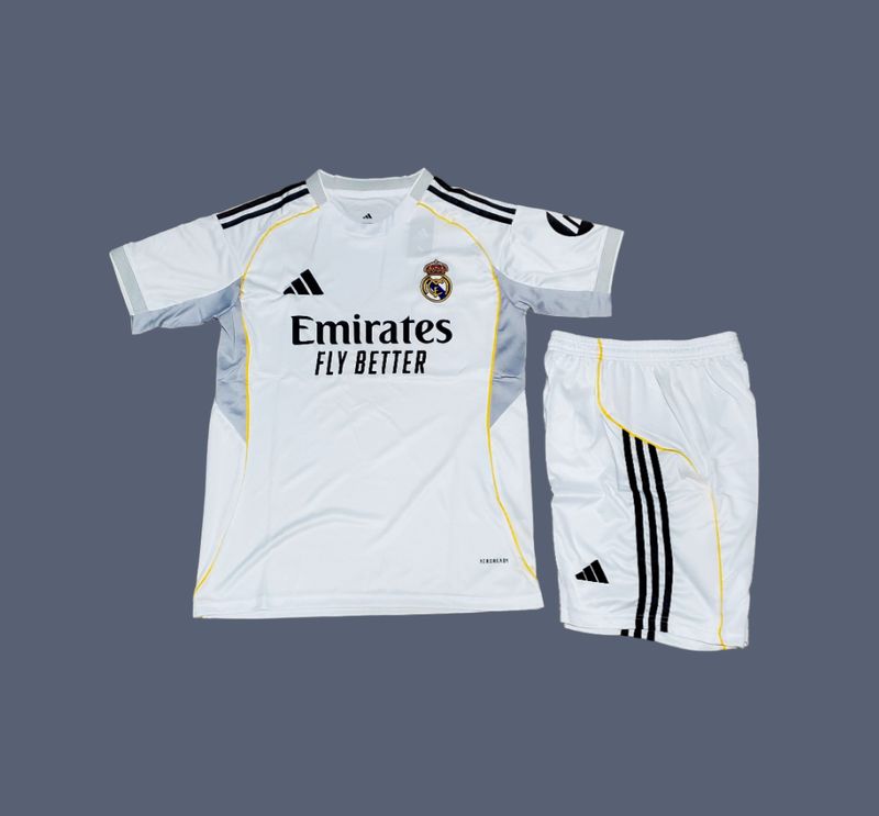 Real Madrid 25-26 kids home jersey (full kit)