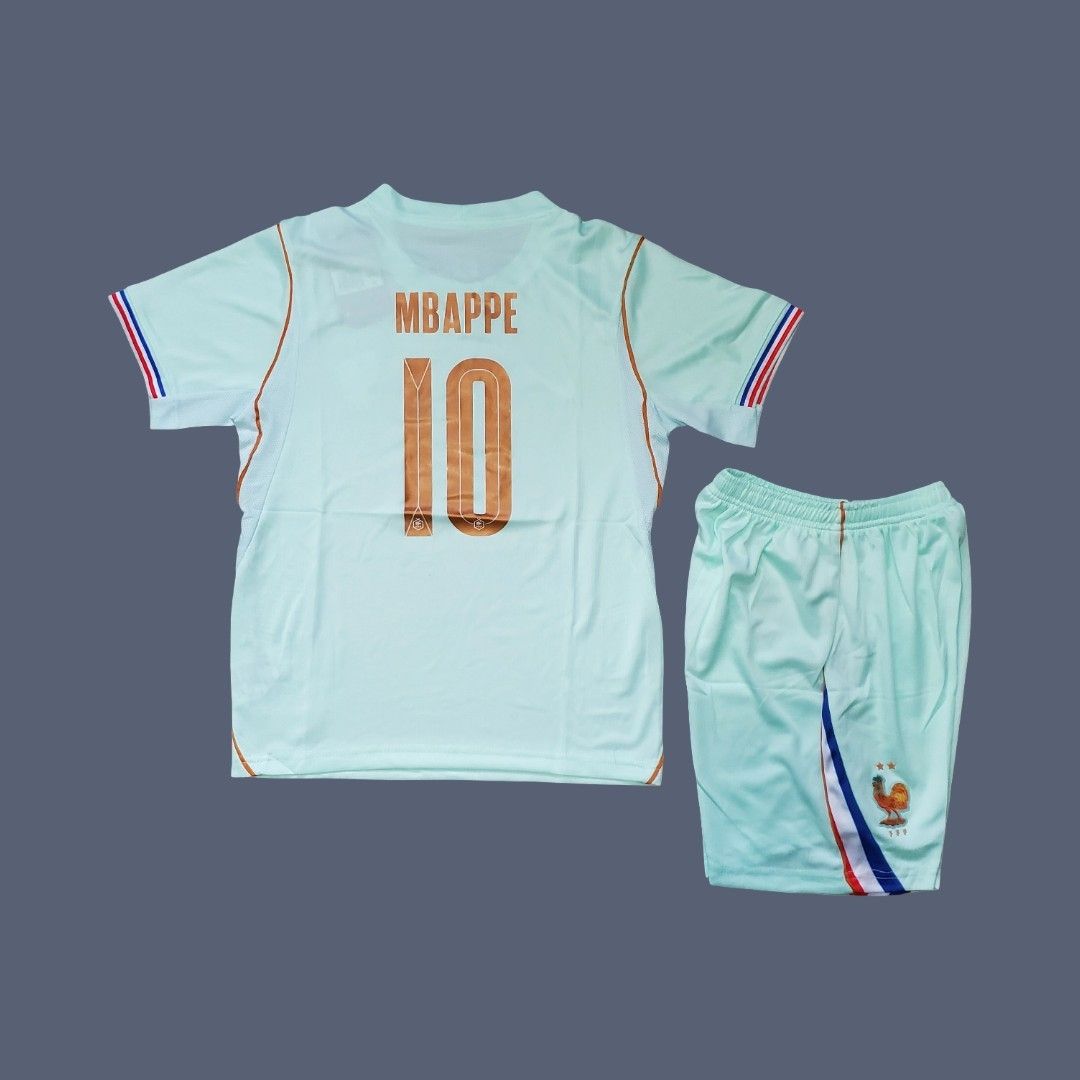 Kylian Mbappe 2026 France worldcup kids away jersey (full kit)