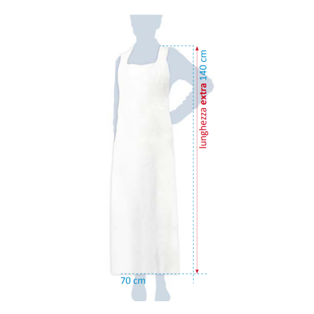 Grembiule Defender PE doppio 140x90cm (50 pezzi)