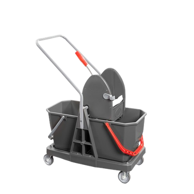 Carrello in plastica 2x20Lt con manico fisso