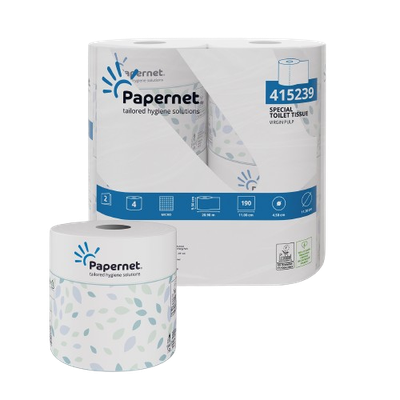 Carta igienica fascettata singola 2 veli 190 strappi (4pezzi)