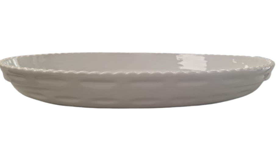 Pirofila Ovale in porcellana impilabile 42x26x5,5 cm