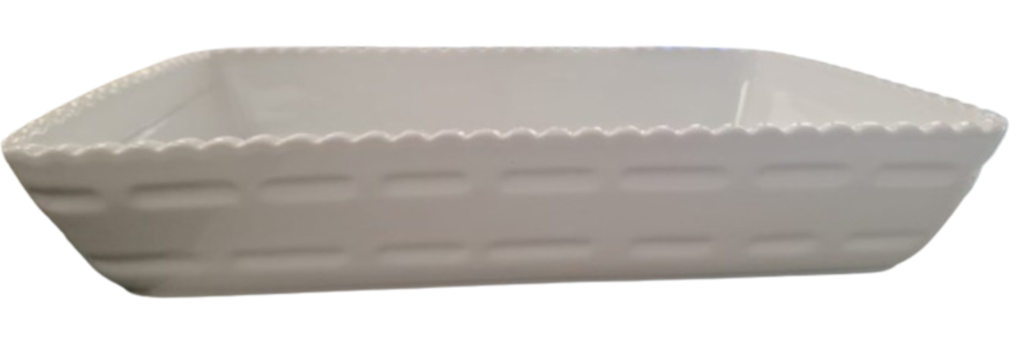 Pirofila Rettangolare in porcellana impilabile 36x24x6 cm