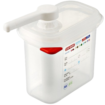 Dispenser di salse con pompa Gn 1/4 1,5lt