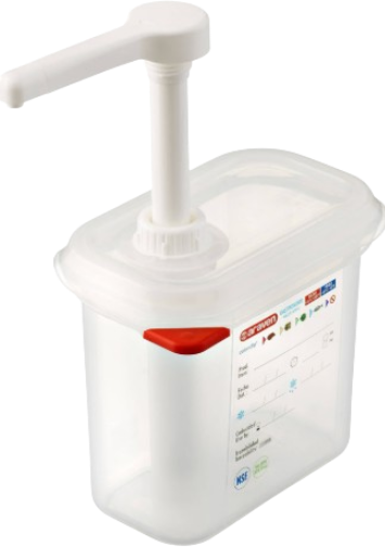 Dispenser di salse con pompa Gn 1/4 1,5lt
