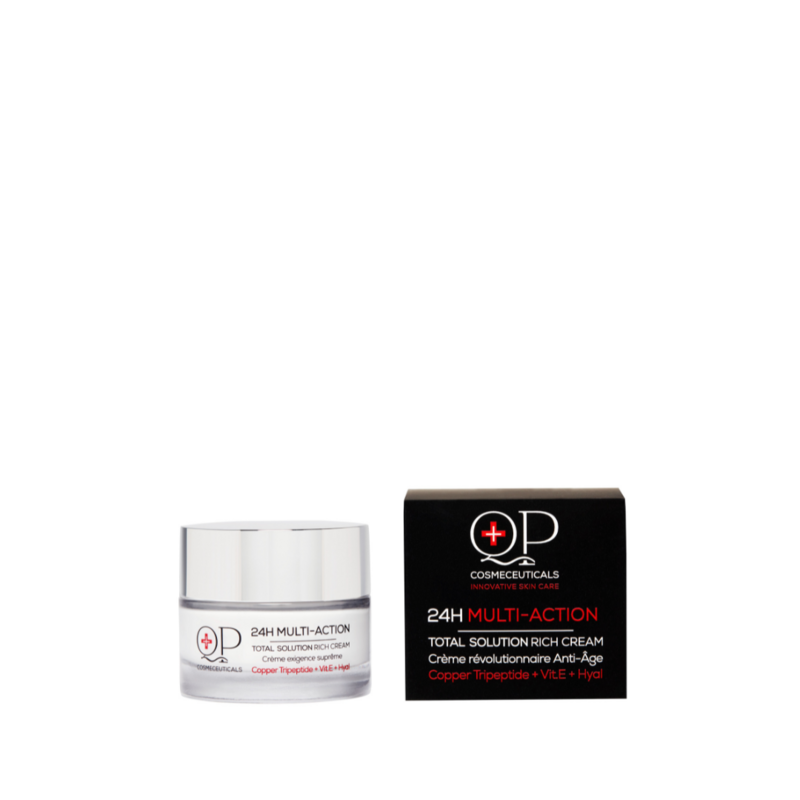 24h Multi-Action - Total solution rich cream. Kupfer Tripeptid + Vit.E + Hyaluronsäure