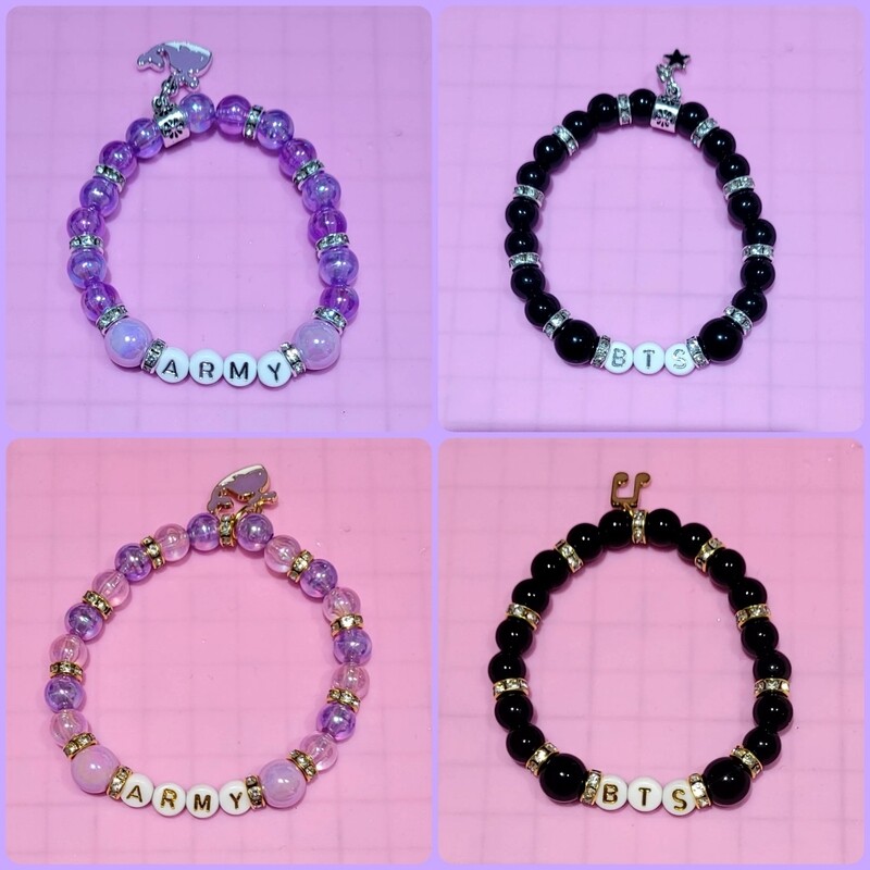 Pulseras Army y BTS Shinning
