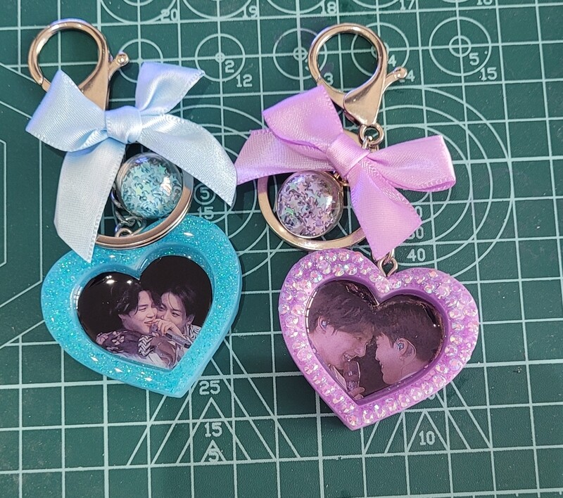 Llavero Corazón con diamantes 