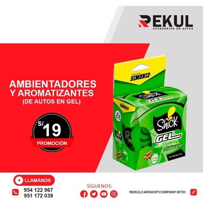 Ambientadores y Aromatizantes en GEL