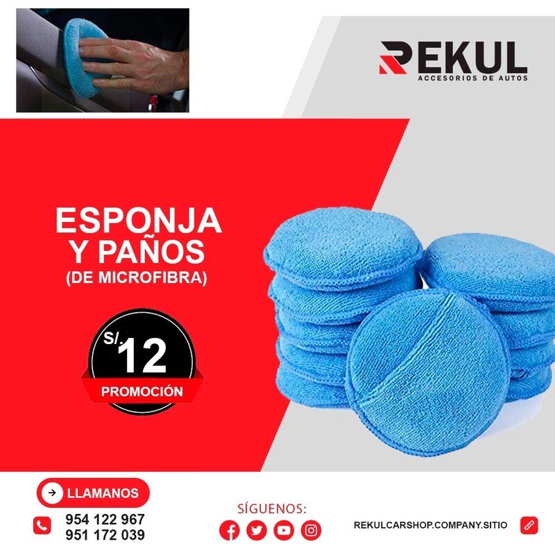 Esponja y paños de microfibra