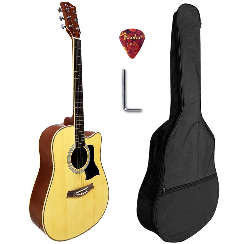 Caesar 41&quot; Acoustic Guitar Natural Cutaway Full Size