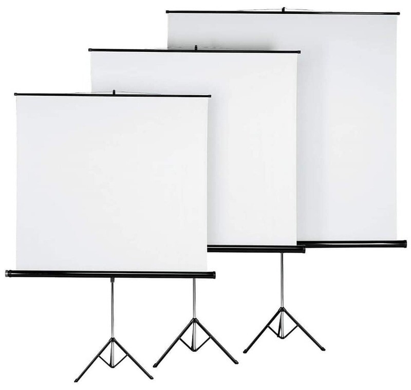 Projector Screen With Stand, White. size 146*110cm  For Laboratory, School, Office, Home., Sizes: 146*110